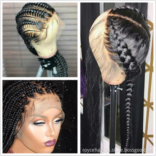Cheap Wholesale 100% Virgin Cuticle Aligned Human Hair Body Wave Curly Transparent HD Glueless Braided Full Lace Wigs